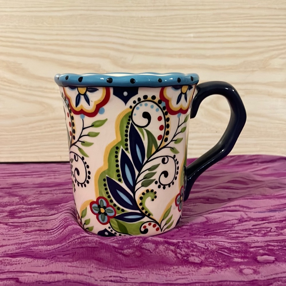 Colorful Floral Ceramic Mug